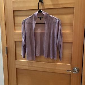 Eileen Fisher Lavender sheer shrug sz s